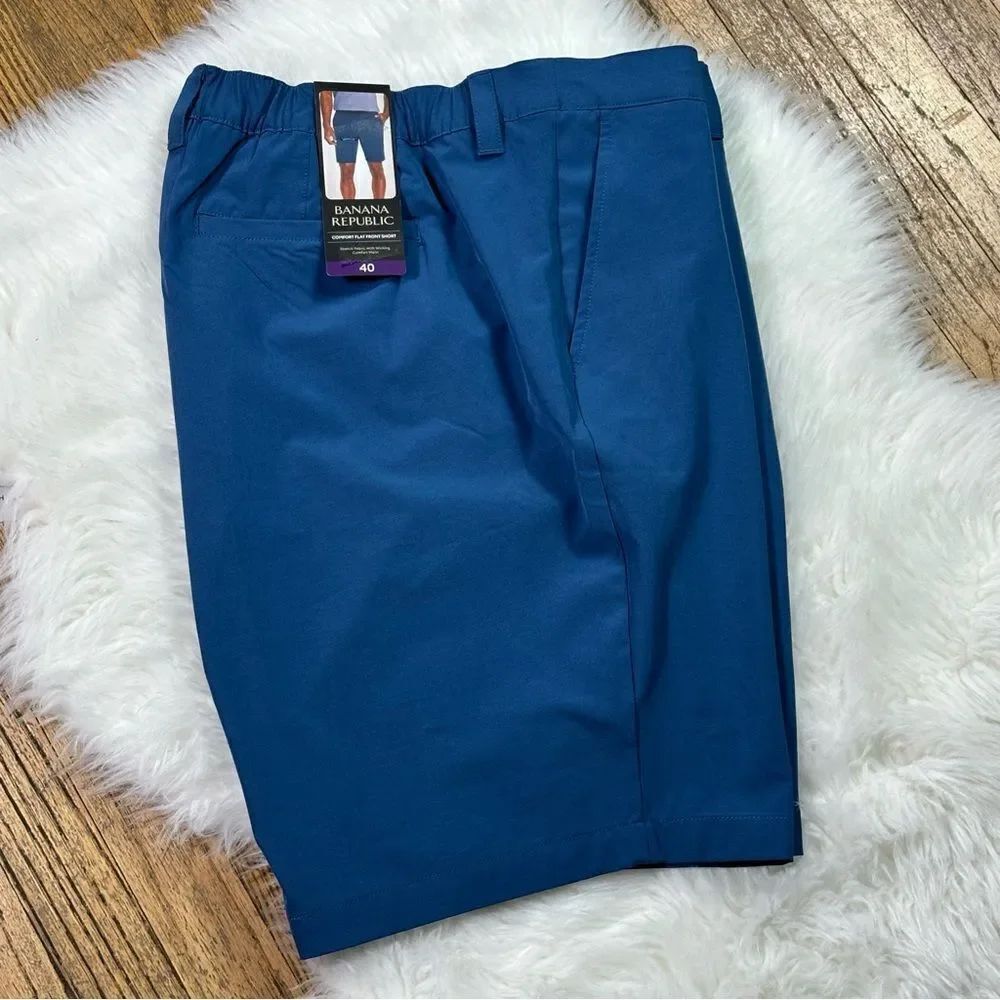 Banana Republic Blue Classic Shorts with Flat Front
